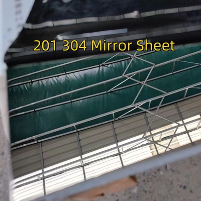 Eine Seite Spiegel glänzend mit Schutzpapier &amp; andere Seite Matt 304 Edelstahlbleche 4 Fuß x 8 Fuß