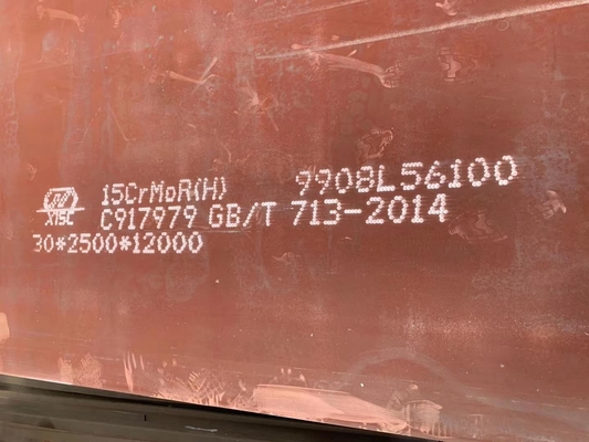Druckbehälter-und warm gewalzte legierter Stahl-Platte 15CrMoR (HIC) 15CrMoR N+T 15CrMoR des Kessel-1.2mm