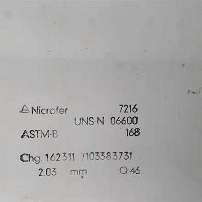 Legierung ASTM B166 vernickeln Platte Inconel 600/Blatt Hastelloy 600