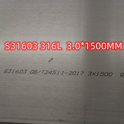 ASTM A240 S31603 316L Edelstahl-Platten der Edelstahl-Platten-Eigenschaften-316L