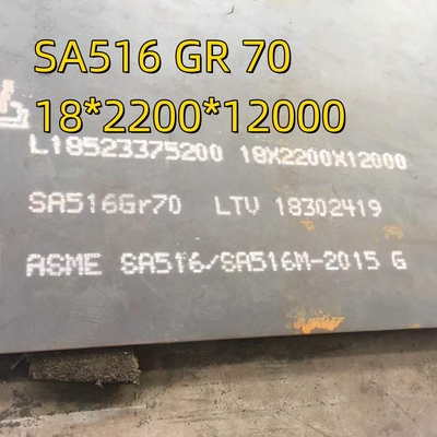 Nace Hic Druckbehälter Material SA516 70N Schmelzstahlplatte 10*2000*12000mm