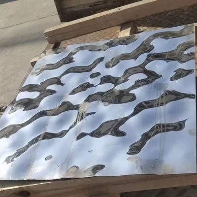 201 304 Wassereffekte Silbermetall mit Wasserwirkung Größe 1220 X 3000 mm