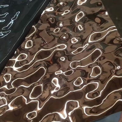 Passen Sie große Welle Wasser Ripple Edelstahlblech für Wand Panel Hotel Decken Dekoration