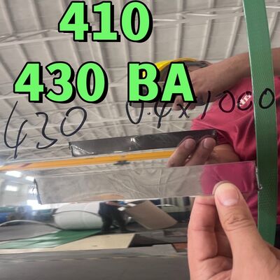 12X17/430/1.4016 AISI 430 kaltgewalztes Edelstahlband 0,4*1000mm Breite SUS430 Ba Oberfläche