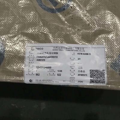 ASTM A240 AISI 321 Edelstahlplatte X10CrNiTi189 Inox 321 Edelstahl mit Datenblatt