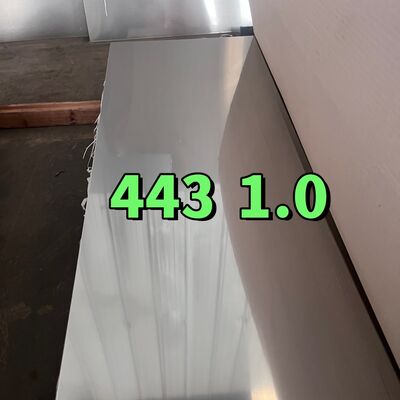 ASTM A240 Kaltgewalzt SUS443 UNS S44330 DIN1.4611 X2CrTi21 Edelstahlblech 1,2*1220 mm