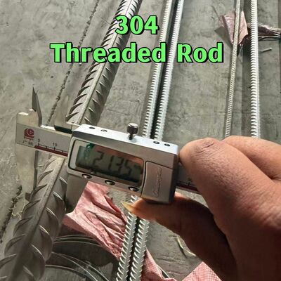 Stainless Steel 304 Threaded Rod SUS304 Stainless Steel Rebar Ø22 x 6000mm