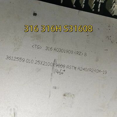 ASTM A240 TP316 Stainless Steel Plate NO.1 Surface Hot Rolled 1500x3000mm Marine Grade SS 316 Plate