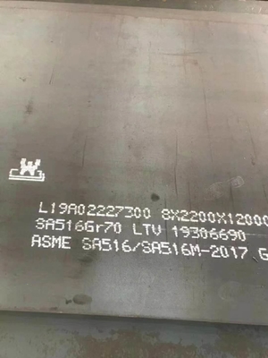 Kohlenstoffstahl-Platte ASME SA516 Grad-70, warm gewalzte Stahlplatte für Kessel
