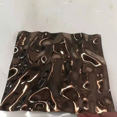 Dekoration Wasserwelle SUS304 Edelstahlplatte Silber Spiegel poliert