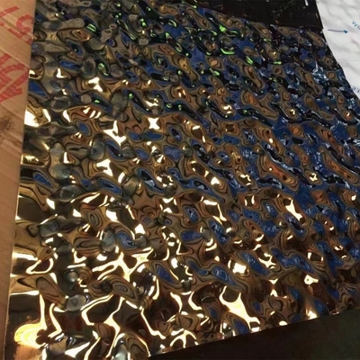 0.5*1220x2440mm Edelstahl Wasserspülblatt Platte 201 Mittelspül Rose Gold