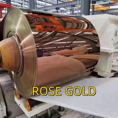 ROSE GOLD 0,5*1220x2440mm Edelstahl glatte Spiegelplatte für Deckendekoration