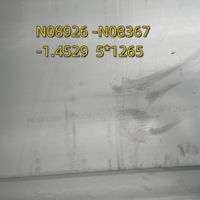 N08926 N08367 DIN1.4529 Edelstahlplatte 5*1265*6000mm NO.1 AL-6XN