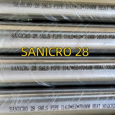 SANICRO 28 UNS N08028/W. Nr. 1.4563 SMLS Rohrlegierung28 Rohr aus rostfreiem Stahl 114*5*6000