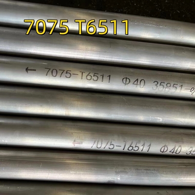 Hochfeste Wärmebehandlung 7075 T6511 Soild Rod Aluminiumlegierung OD40mm für Flugzeuge