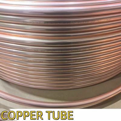 Kupferrohr mit 99,9% reiner Reinheit JIS H3300 OD 1 1/4 ′′ x 2 mm x 3500 mm Roter Kupferrohr 9,5*1.5