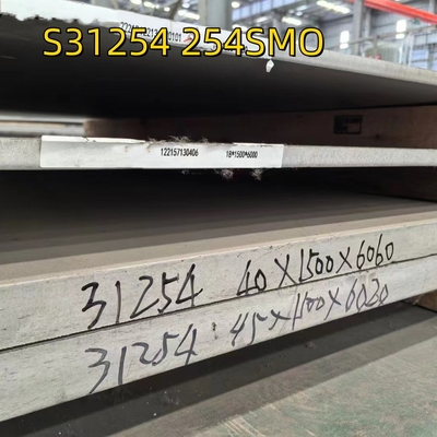 ASTM A240 SS 254SMO S31254 Stärke 6 mm x 4' x 8 Edelstahlplatte DIN 1.4547 F44 40*1500*6000MM