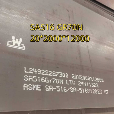 Kohlenstoffstahl ASTM A-516 Gr 70 Platte (Breite 6 ft X Länge 40 ft) Dicke 3/8 IN Gemäß EN10204 3.1 Cert