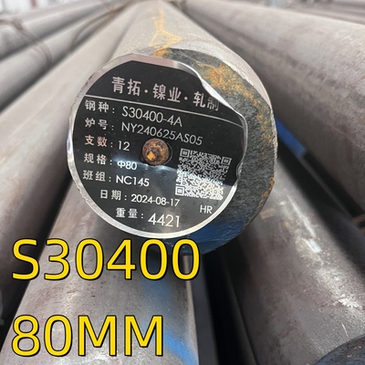 ASTM A276 Grade 304 SS304 S30400 1.4301 Runde Stange hell poliert OD 150MM