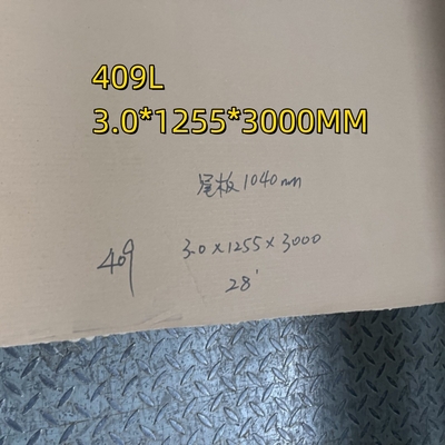 ASTM A240 409L 1.4512 3,0-12 mm warmgewalzte SUS409 Edelstahlplatte NO 1 Veredelung