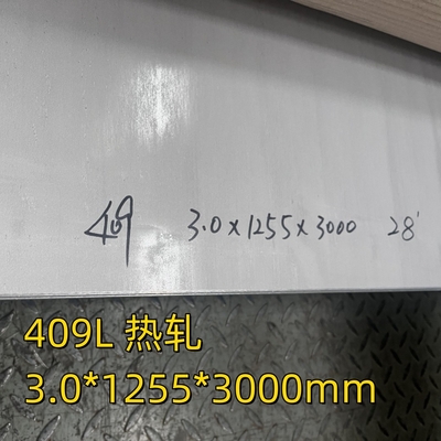 SUH409L/SUS409L 1.4512 Edelstahlplatte 3.0*1255*3000MM 1D Oberfläche für Autoabgasteile