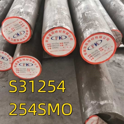 UNS S31254 Avesta 254SMO Warmgewalzte Legierungen F44 aus Edelstahl Rundbar OD 80mm