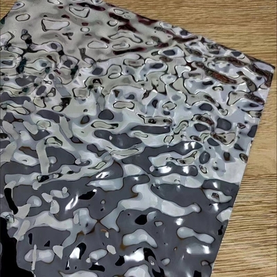 SUS304 Ripple Effect Spiegelblatt 201 304 Edelstahl Honighalsplatte 0,5*1220*3000mm