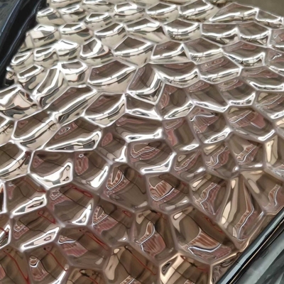 SUS304 Ripple Effect Spiegelblatt 201 304 Edelstahl Honighalsplatte 0,5*1220*3000mm