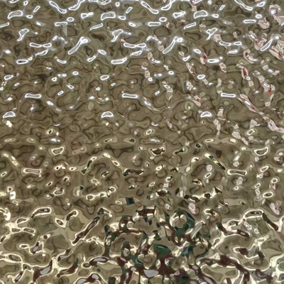 Dekoration SUS304 Edelstahl Wasser Ripple Blatt Panel Schwarzer Spiegel poliert