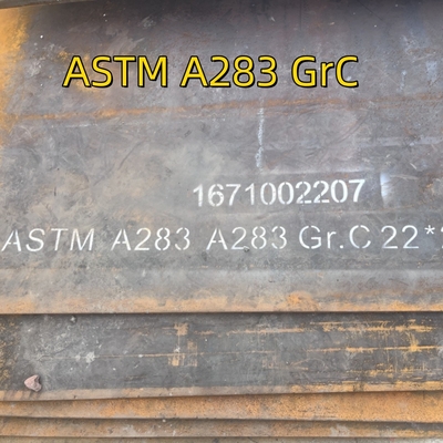 ASTM A283 Klasse C 1500x6000x25 mm warmgewalzte MS-Platte Kohlenstoffstahl Kesselplatte