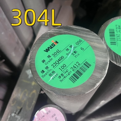 Polsterte helle schwarze Oberfläche 304L Edelstahl Runde Stange / SS 304 Stange mit individueller Länge 6M