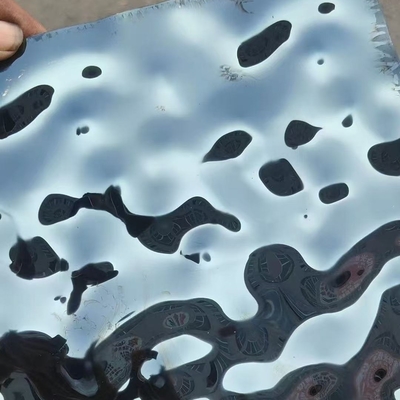 Passen Sie große Welle Wasser Ripple Edelstahlblech für Wand Panel Hotel Decken Dekoration