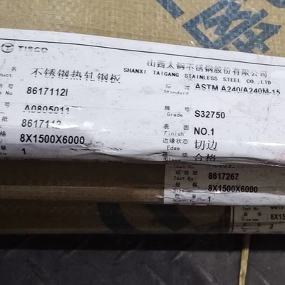 Warmgewalztes Super-Duplex-Edelstahlblech ASTM A240 2507 S32750 8*1500*6000mm