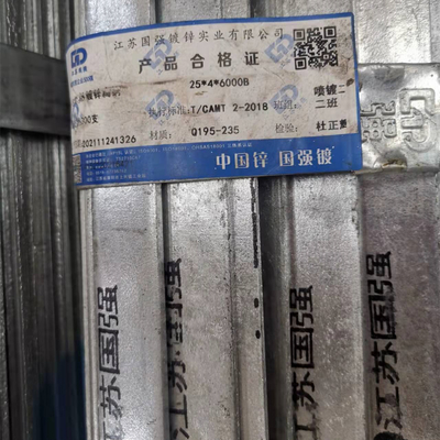 Heiße eingetauchte galvanisierte flache Stange S235jr A36 des Kohlenstoffstahl-12m für Baumaterial