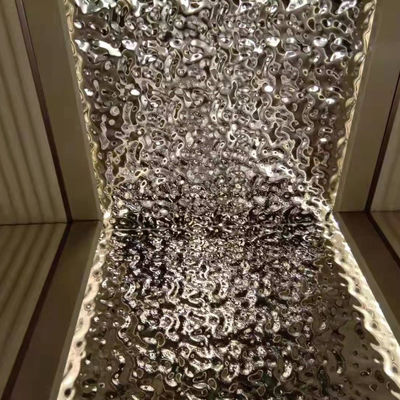 Dekoration Wasserwelle SUS304 Edelstahlplatte Silber Spiegel poliert