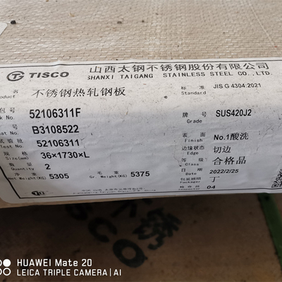 30Cr13/ EN 1.4028 / DIN X30Cr13 / JIS SUS 420J2 Edelstahlplatte für chirurgische Instrumente