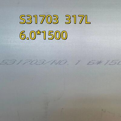 SS317LS Edelstahlplatte 1.4438 X2CrNiMo18-16-4 4*1500*6000mm Warmgewalzte 317L-Platte