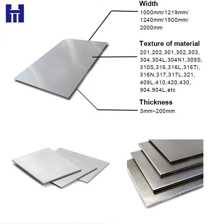 Edelstahl BS 1501 304 S30408 Zertifizierungsnorm EN 10204 -2.1 Größe 2000 X2000 X 12 MM Dicke 3